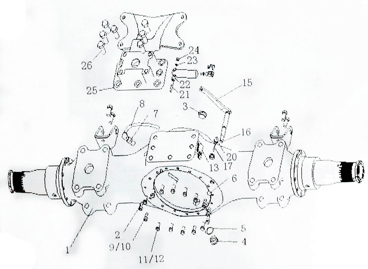 REAR DRIVING AXLE CASE, SINOTRUK HOWO SPARE PARTS CATALOG