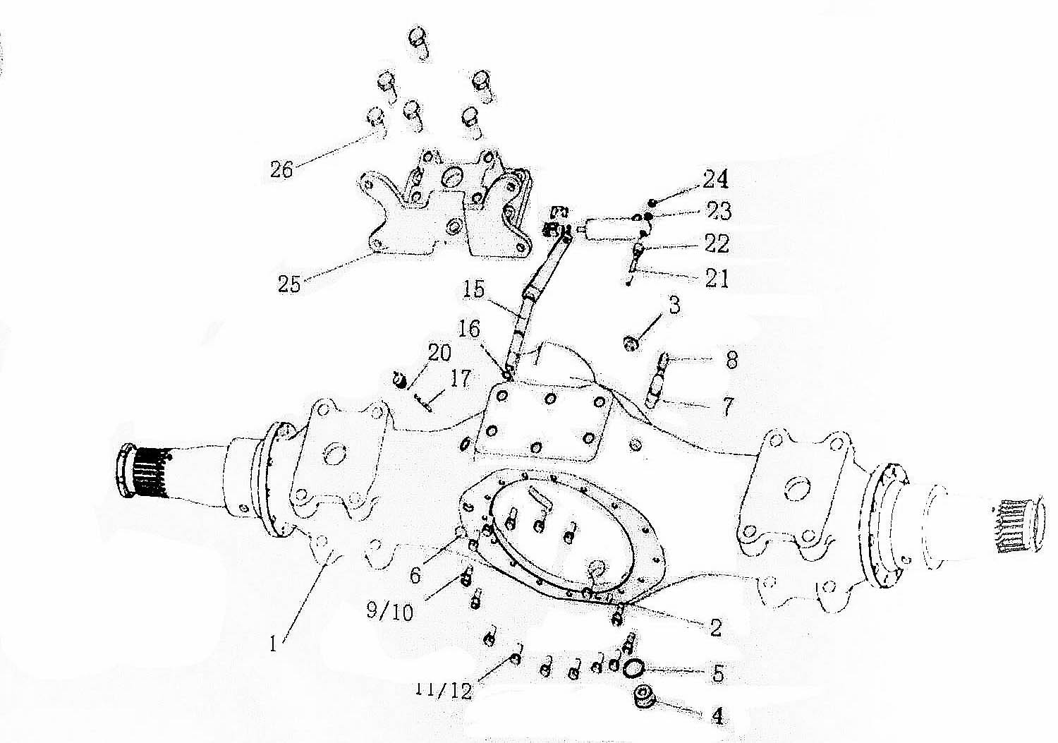 FIRST REAR DRIVING AXLE CASE, SINOTRUK HOWO SPARE PARTS CATALOG