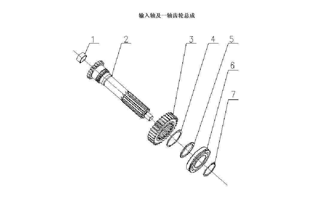 INPUT SHAFT AND FIRST SHAFT GEAR, HW19710