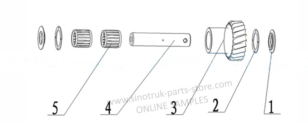 HW19710T, IDLER WHEEL, SINOTRUK HOWO PARTS CATALOG