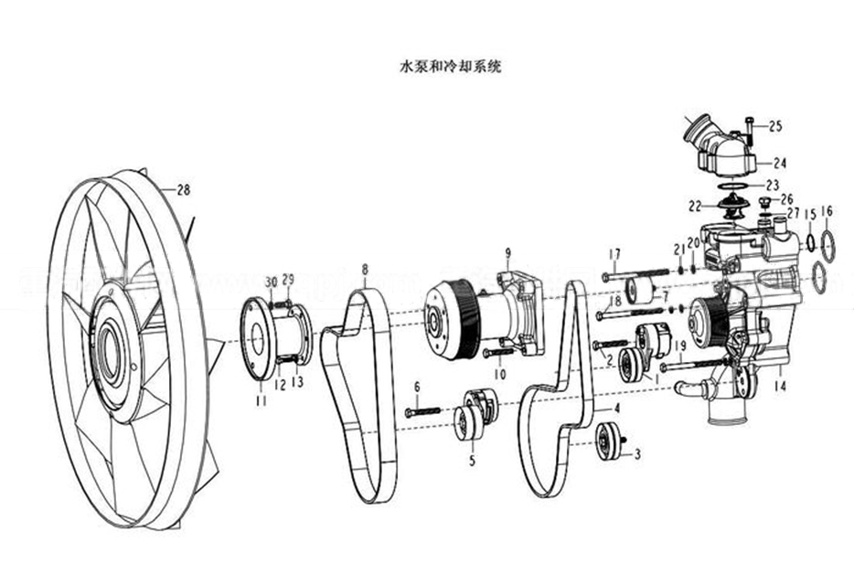 WATER PUMP & COOLING SYSTEM, HOWO PARTS CATALOG