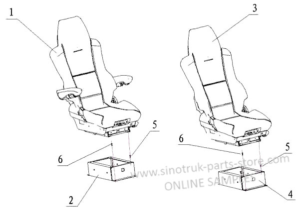 SEAT, SINOTRUK HOWO A7 CAB CATALOG