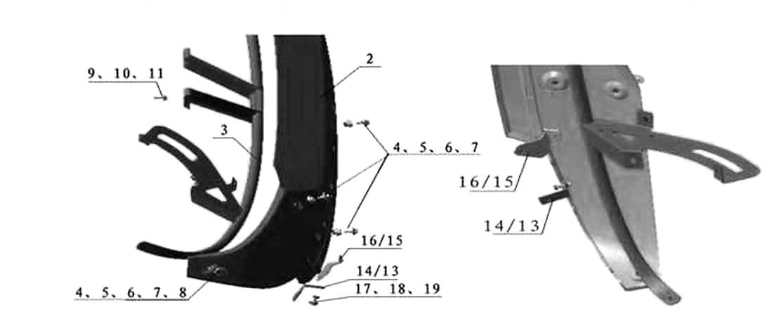 SUN VISOR FOR FLAT ROOF, HOWO A7 CAB PARTS CATALOG