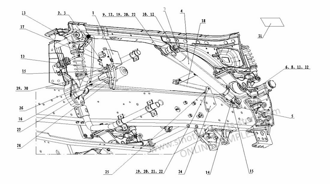 LIFTING DEVICE, SINOTRUK HOWO A7 CAB PARTS CATALOG