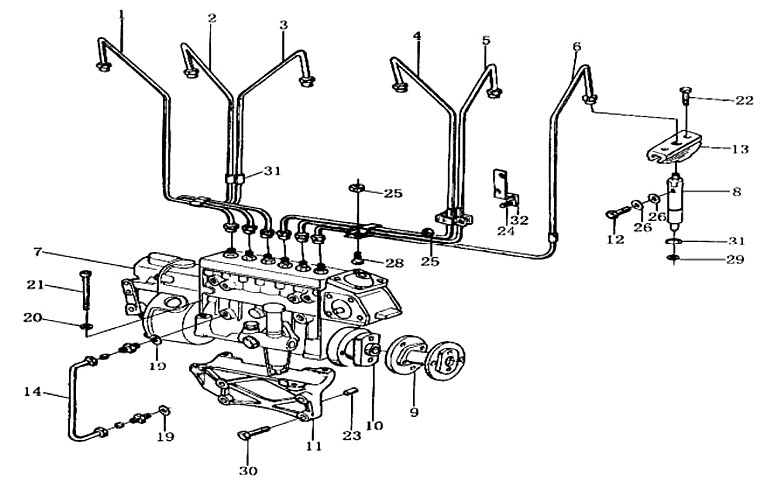 INJECTOR & FUEL PIPE, HOWO TRUCK SPARE PARTS CATALOGS