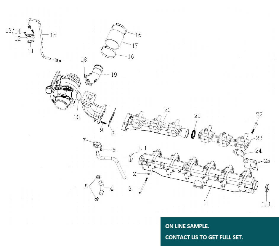 SINOTRUK T10 ENGINE CATALOG, AIR INLET & EXHAUST SYSTEM