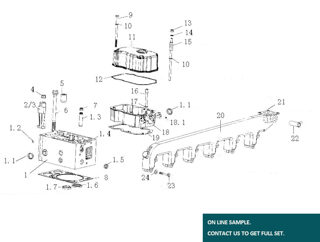 CYLINDER CAP, SINOTRUK T10 ENGINE CATALOG