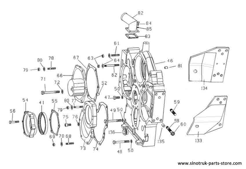 CYLINDER BODY 2#, WD615 EURO-III HOWO PARTS CATALOGS