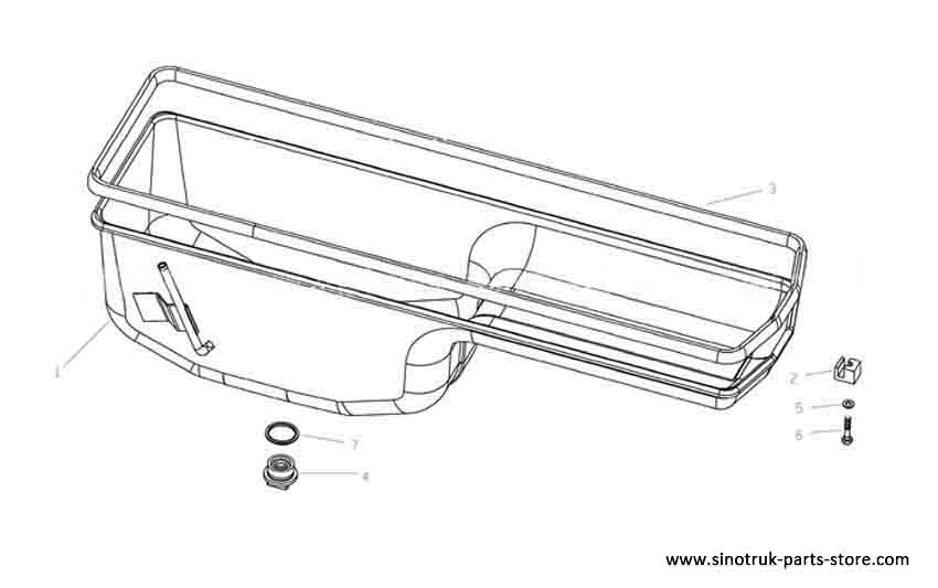 OIL PAN, HOWO WD615 EURO-III HOWO TRUCK PARTS CATALOG