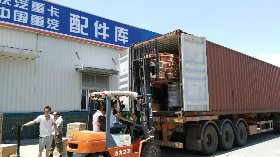 Container Loading -sinotruk howo parts