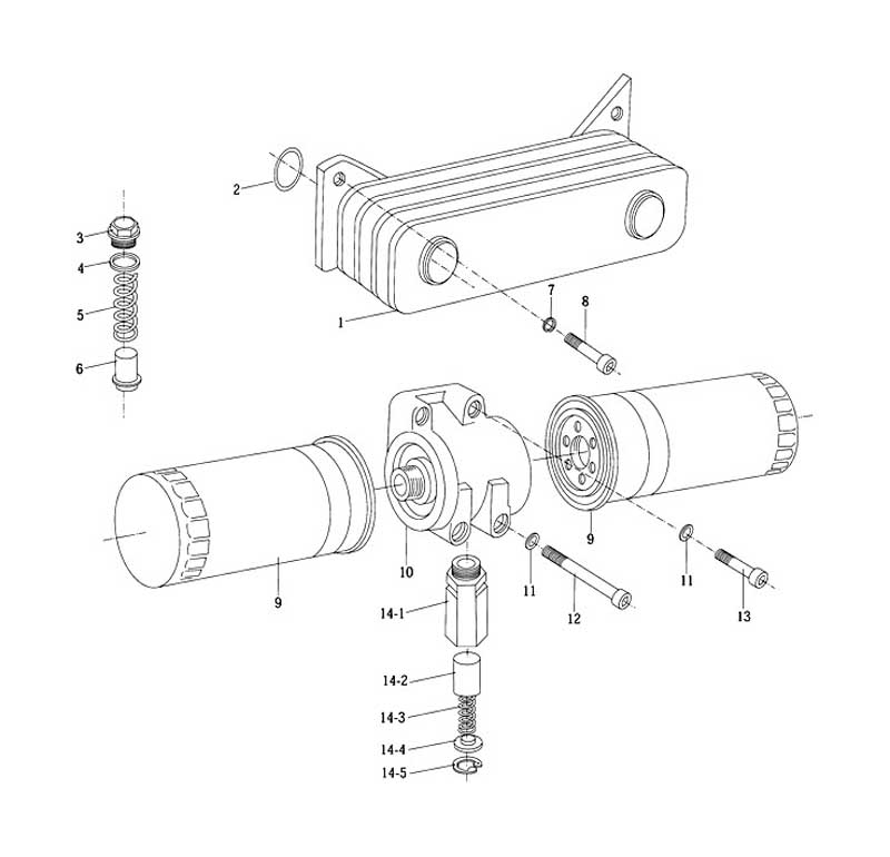 Oil Pump Filter-Two, Howo Parts Catalogue