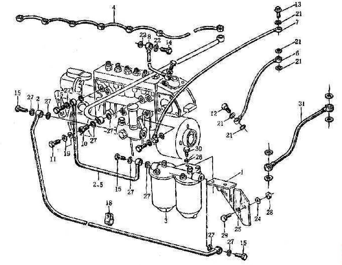 FUEL PIPE, WD615-II, HOWO TRUCK PARTS CATALOGS