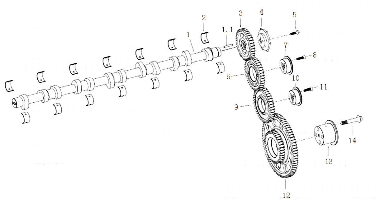 HOWO T7H MC11 ENGINE PARTS CATALOG, CAMSHAFT