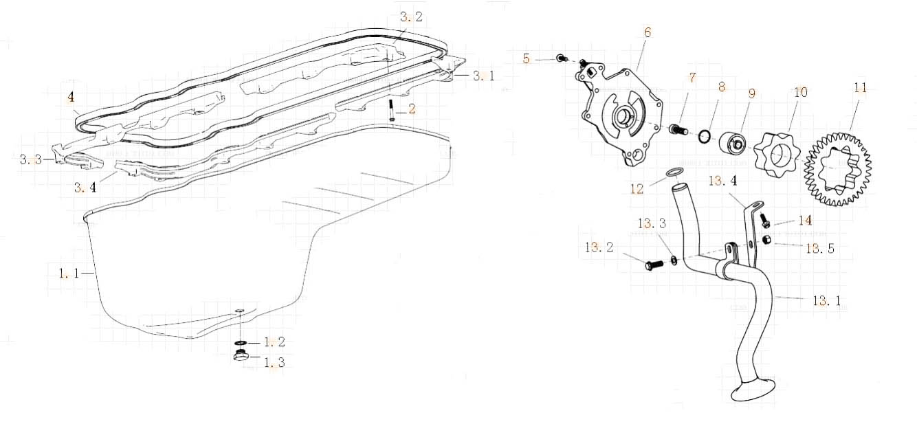 OIL PAN, MC11 ENGINE PARTS CATALOGS