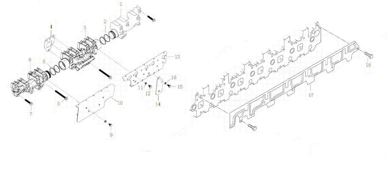 EXHAUST SYSTEM, MC11 ENGINE PARTS CATALOGS