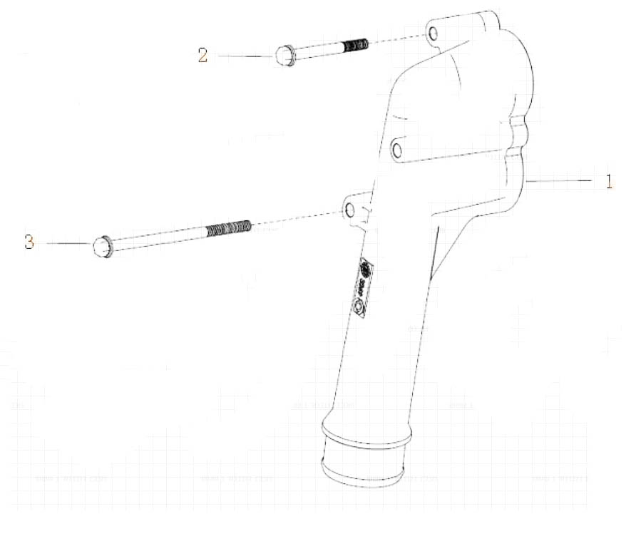 COOLANT INLET PIPE & EXHAUST PIPE, MC11 ENGINE PARTS CATALOG