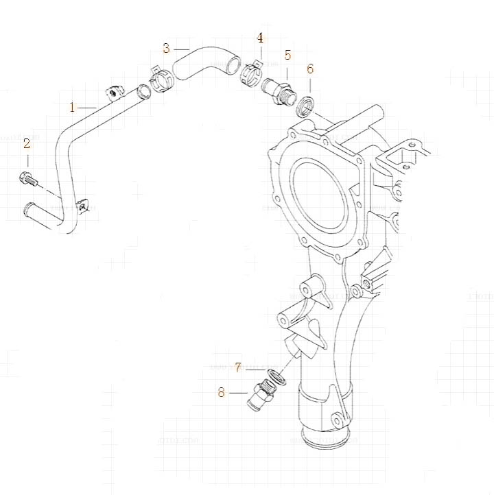 CABIN HEATING PIPE, MC11 ENGINE PARTS CATALOGS