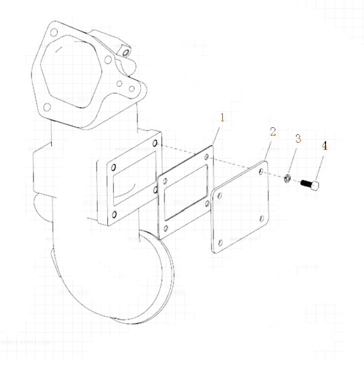 INTERCOOLER INTAKE COVER, MC11 ENGINE PARTS CATALOGS