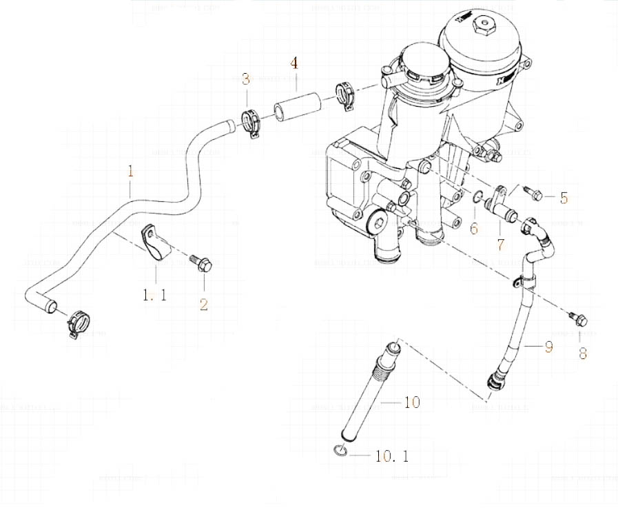 INTERCOOLER INTAKE COVER, MC11 ENGINE PARTS CATALOGS