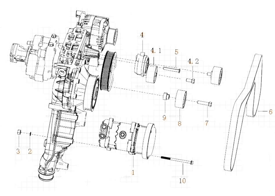 AC COMPRESSOR, MC11 ENGINE PARTS CATALOGS