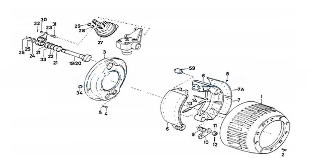 BRAKE, 7/9 TON FRONT AXLE, HOWO PARTS CATALOGS