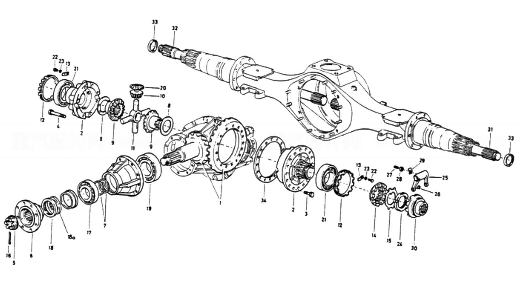2nd Rear Driving Axle Driving Assembly, Howo Parts Catalogs.