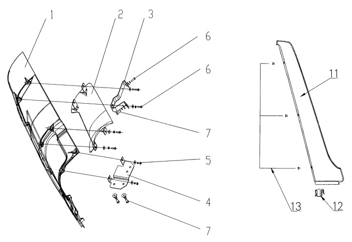 Side Wind Guard Hood, Howo Parts Catalogs