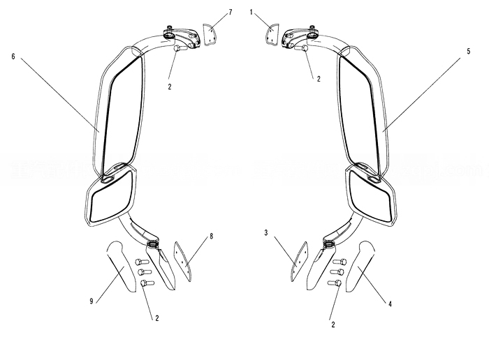 Rear View Mirror, howo truck cabin parts catalog pdf.