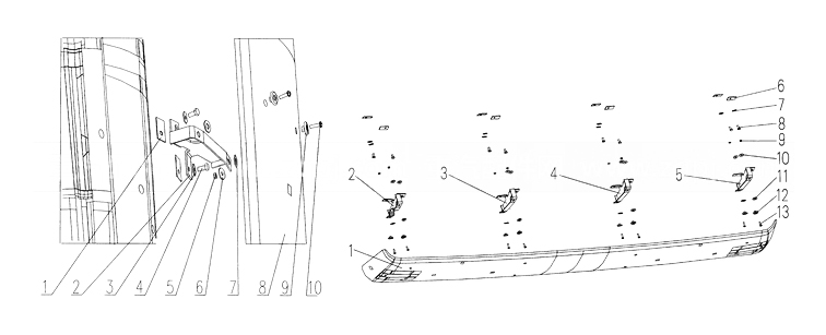 Sun Shield, Howo Cabin Parts Catalogs