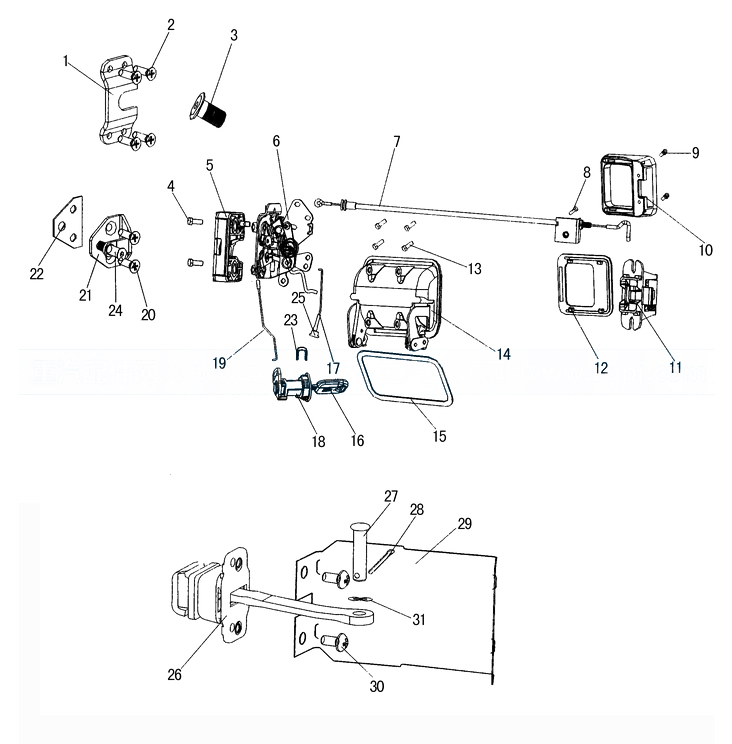 Door Lock, Howo Cabin Parts Catalogs