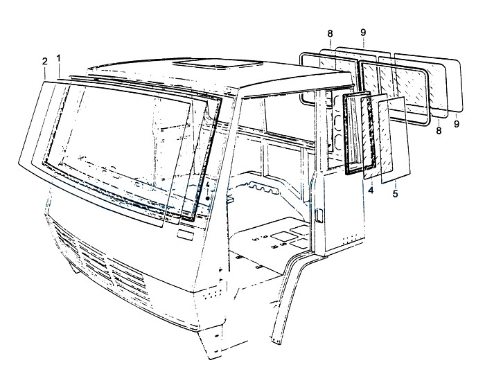 glasses, Howo Truck Cabin Parts Catalogs