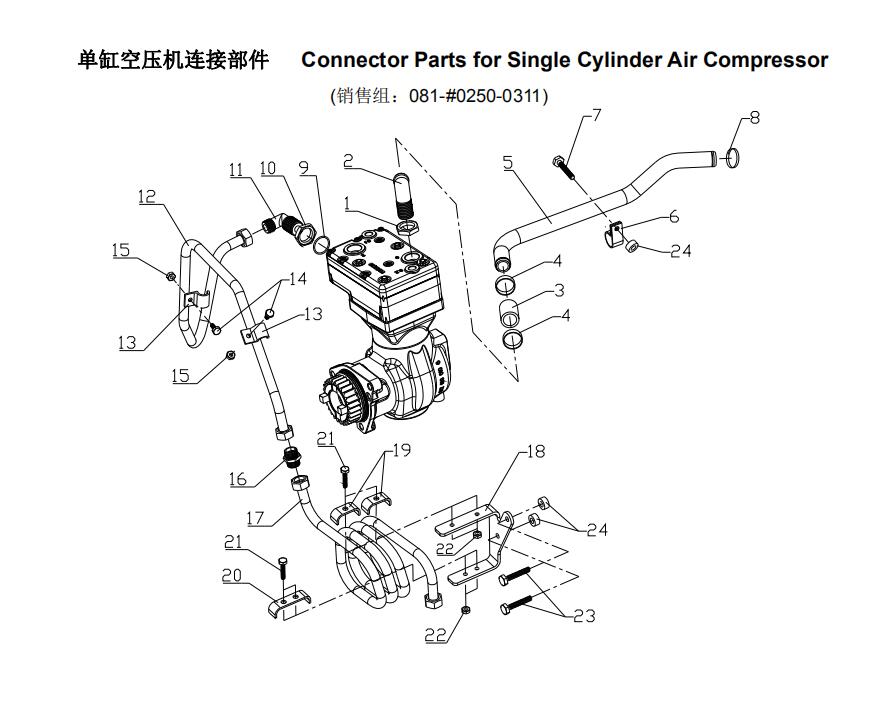 Connector Parts for Single Cylinder Air Compressor