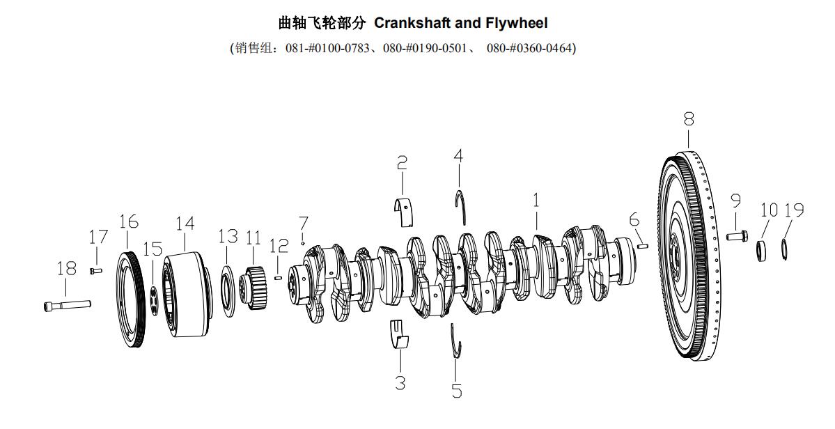 Crankshaft and Flywheel, Sitrak Parts Catalogs