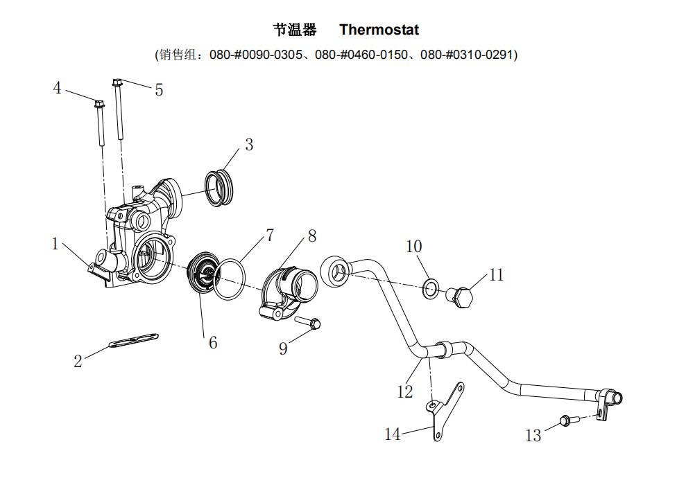 Thermostat, Sitrak MC07 Engine Parts Catalogs