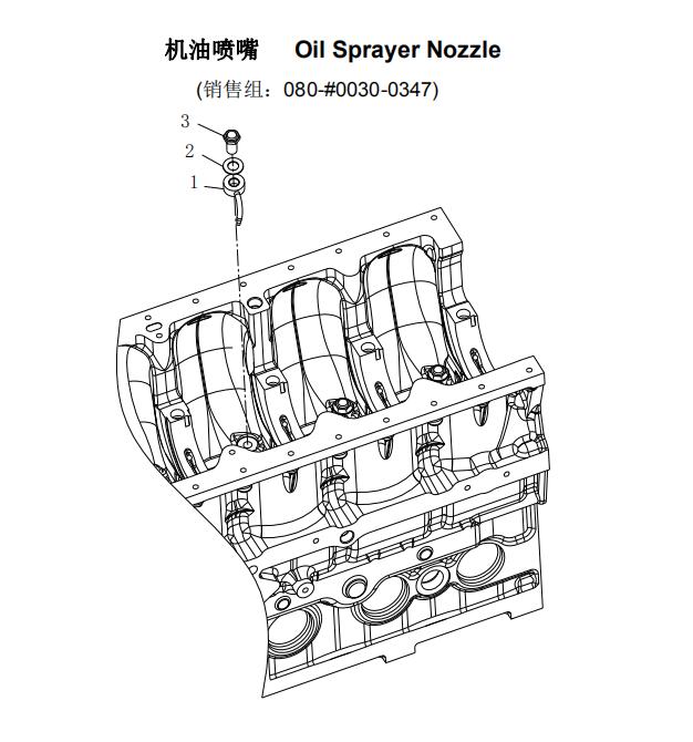Oil Sprayer Nozzle, Sitrak Truck Parts Catalogs