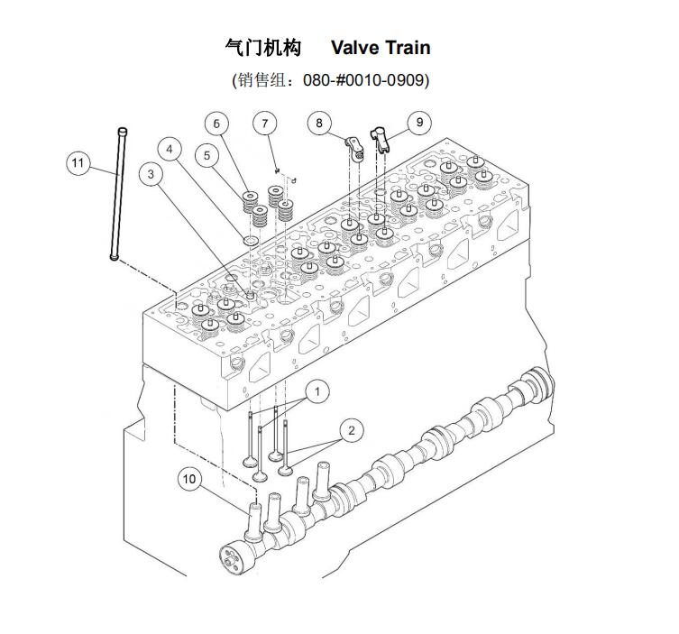 Valve Train, Sitrak MC07 Engine Parts Catalogs