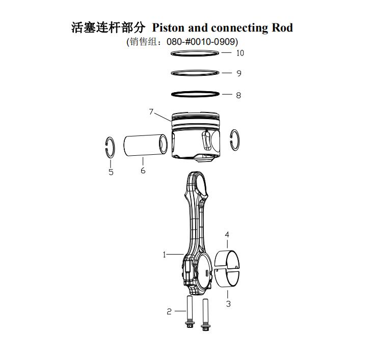 Piston and Connecting Rod, Sitrak Parts Catalogs