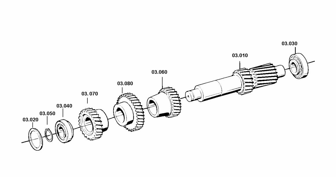 Lay Shaft, Sitrak Truck Parts Catalogs 16S-1650