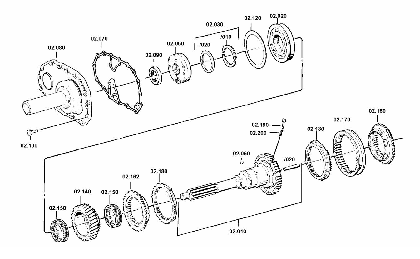 Input Shaft, Sitrak 16S-1650 Gearbox Parts Catalogs