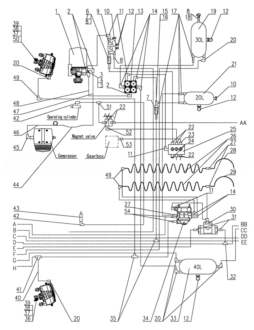 Front brake components, howo brake