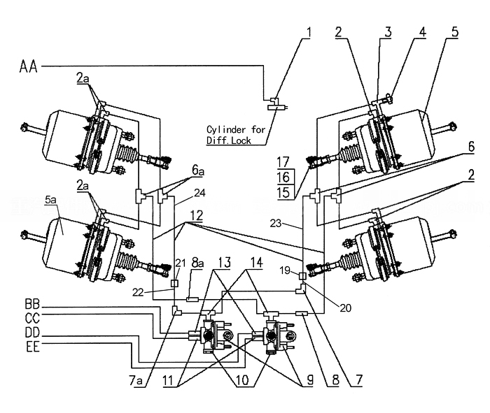 Rear Brake Components, howo brake